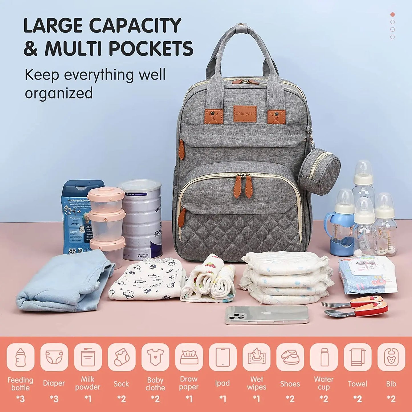 DerJunstar: Mochila Todo en Uno para Bebé con Cuna Portátil y Cargador USB