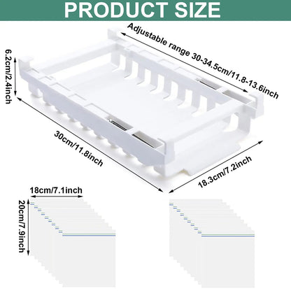 SpaceSaver: Organizador Colgante para Nevera con 10 Bolsas Ziplock